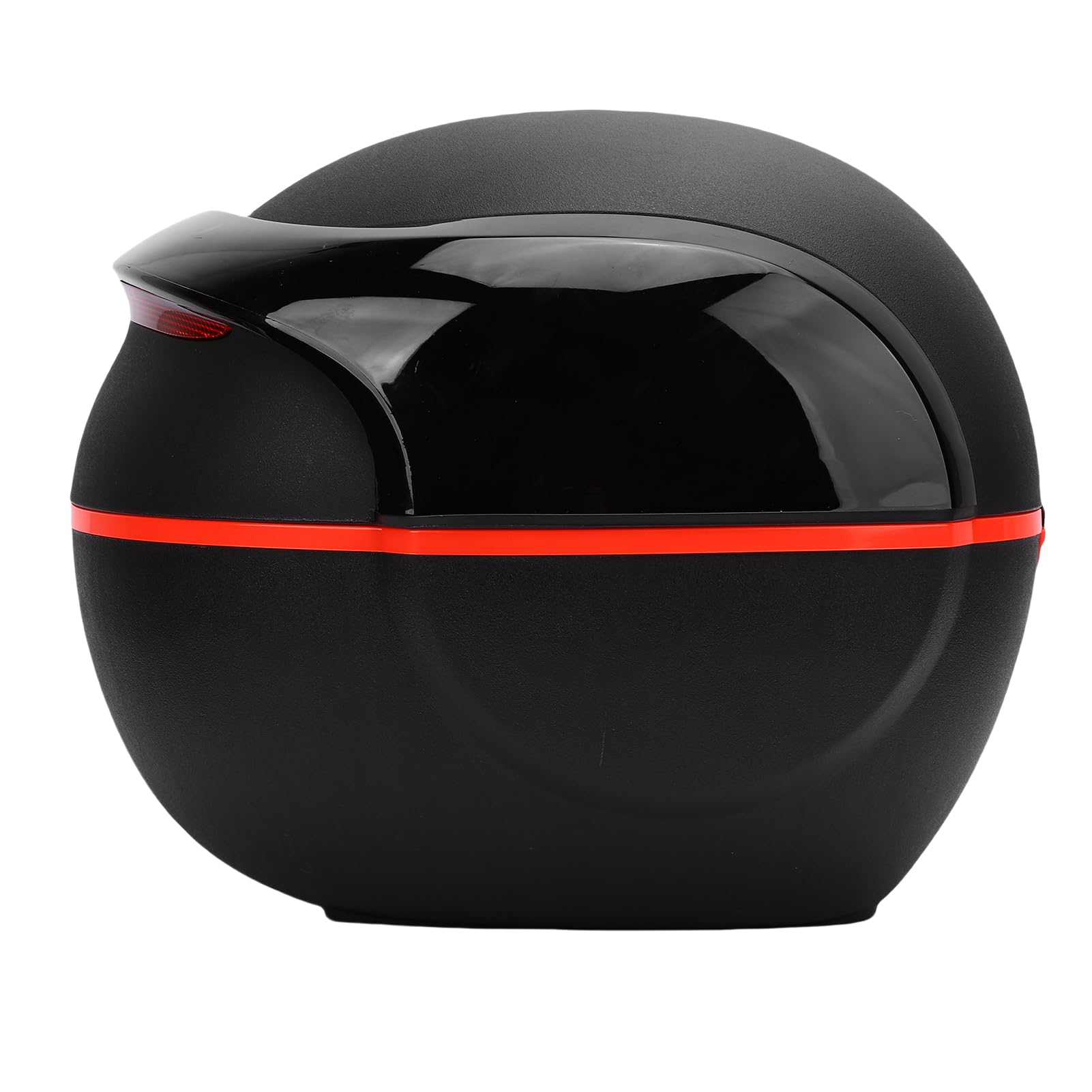 RiToEasysports Motorrad-Kofferraum, ABS-Motorrad-Topcase, 32 L, Wasserdichter Heckkasten mit Anti-Diebstahl-Sperre, Reflektierenden Streifen und Rückenlehne für Tourenfahrer, für, (Black)
