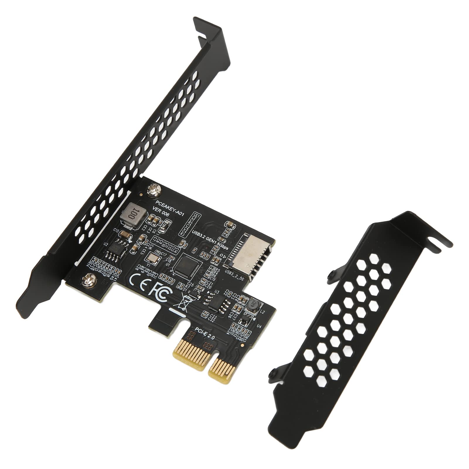 Karta rozszerzeń PCIE na USB 3.2, USB3.2 Gen1 TYP E 20PIN 5 Gb/s Szybki Transfer Klucza, Karta USB C PCI Express dla Pulpitu z Przodu Typu C, dla Win XP 7 8 10 11 dla Systemu