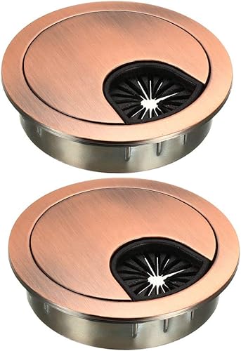 Miniatura 22 de uxcell Cubierta de agujero para cable, aleación de zinc de 3.1 pulgadas/3.150 in, ojales, cubierta de agujero para oficina, PC, organizador de Tono