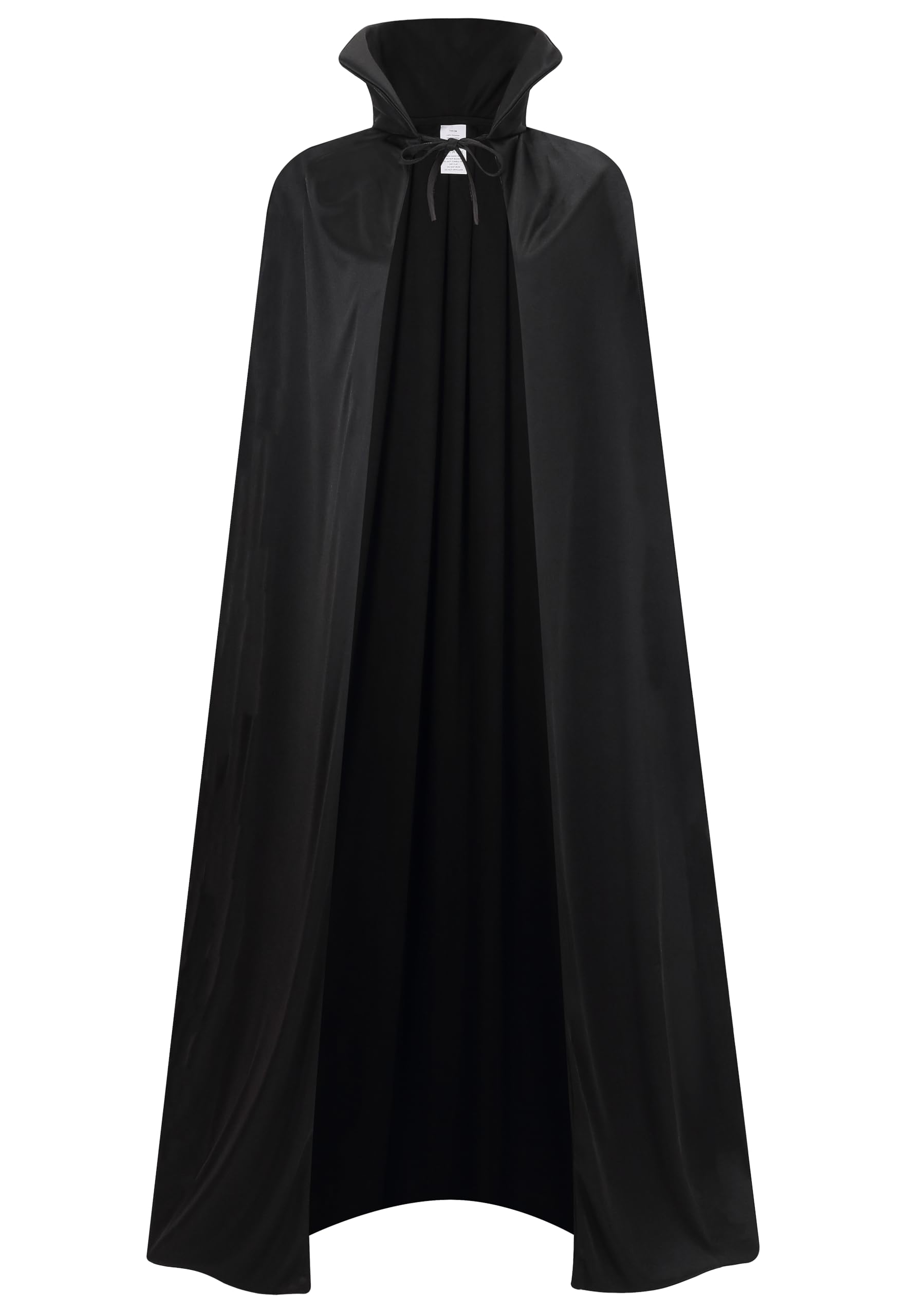DELIVESS Vampire Costume Halloween Vampire Cape Adult, Two Sides Reversible High Collar Magician Hooded Cloak (35.43", Black)