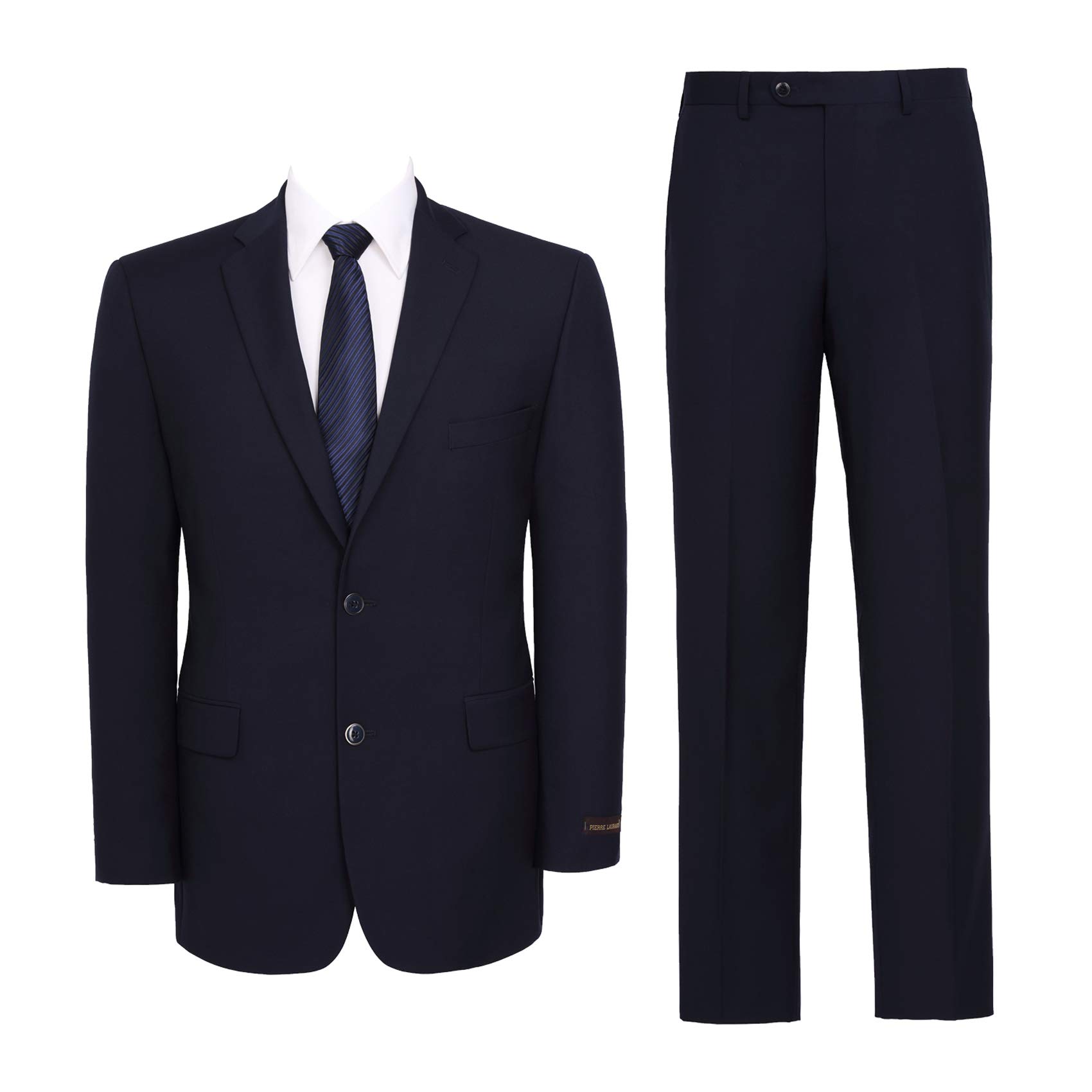 AMY ZHU Men's Slim Fit Suit 2-Piece Business Jacket Wedding Tuxedo Blazer & Flat Front Dress Pants