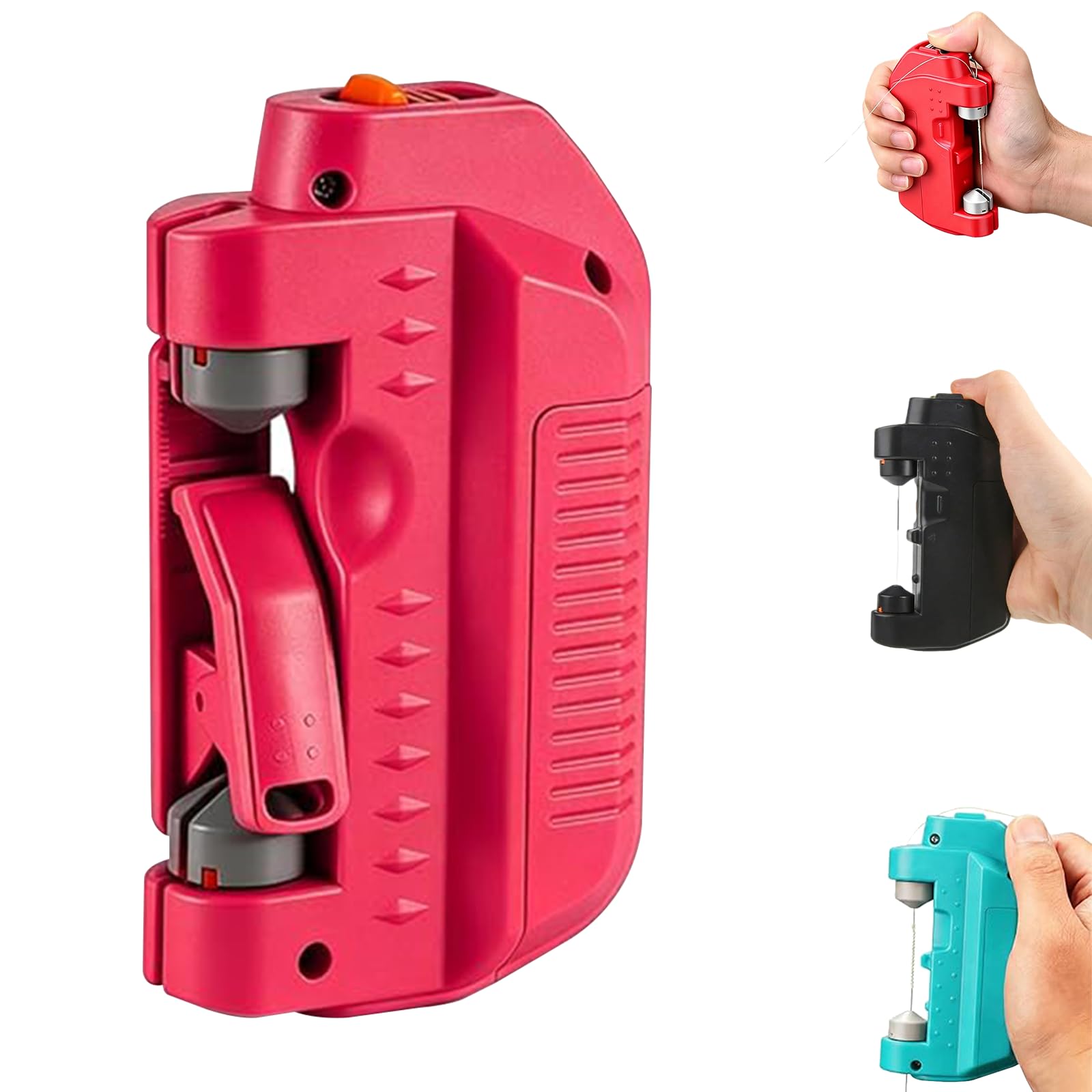 Electric Lure GT Knotter - Professional Fishing Tool, Electric Fishing Knot Tying Tool, Automatic Hook Tyer Machine Fast Electric Knotter Fishing for Fishing Lovers (Red)