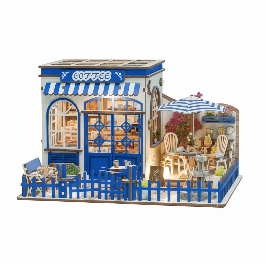 Kit Fai Da Te Angolo Libro 3D - Puzzle Legno Miniatura Con LED