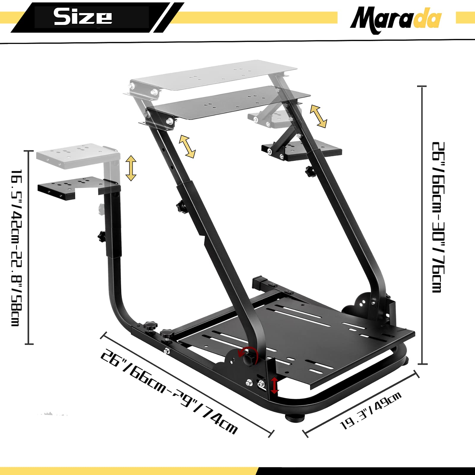 Zootopo Racing Steering Wheel Stand Pro Wheel Simulator Stand ...
