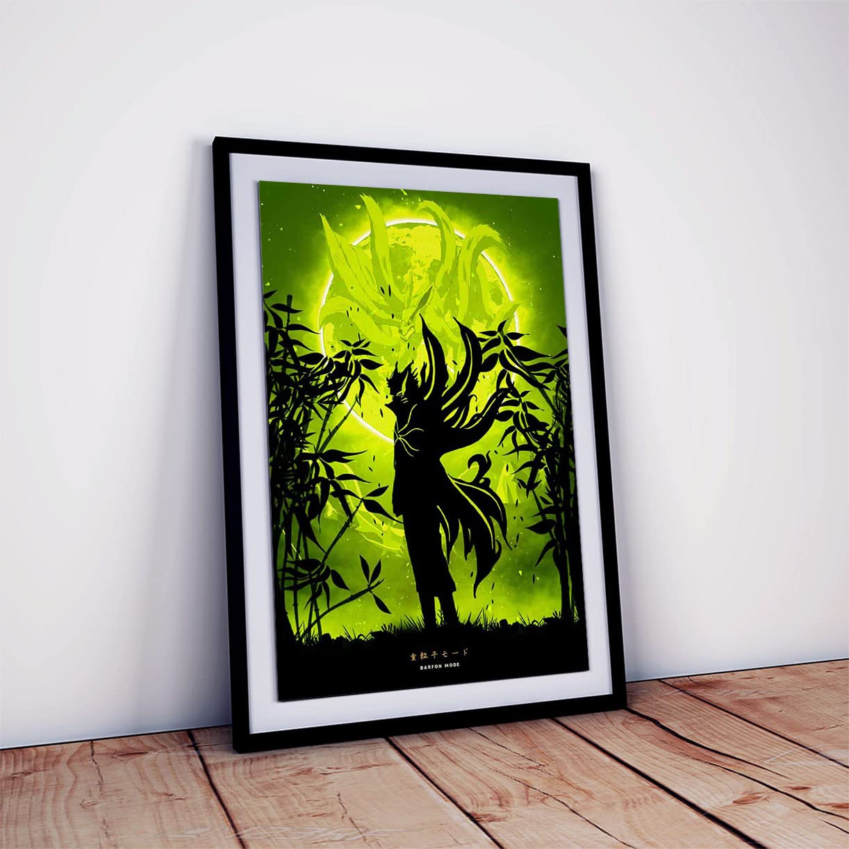 Anime Naruto Baryon Mode Poster with Frame for Room and Home Décor HD Print Quality (Multicolor, 12 X 18 inch, Framed)