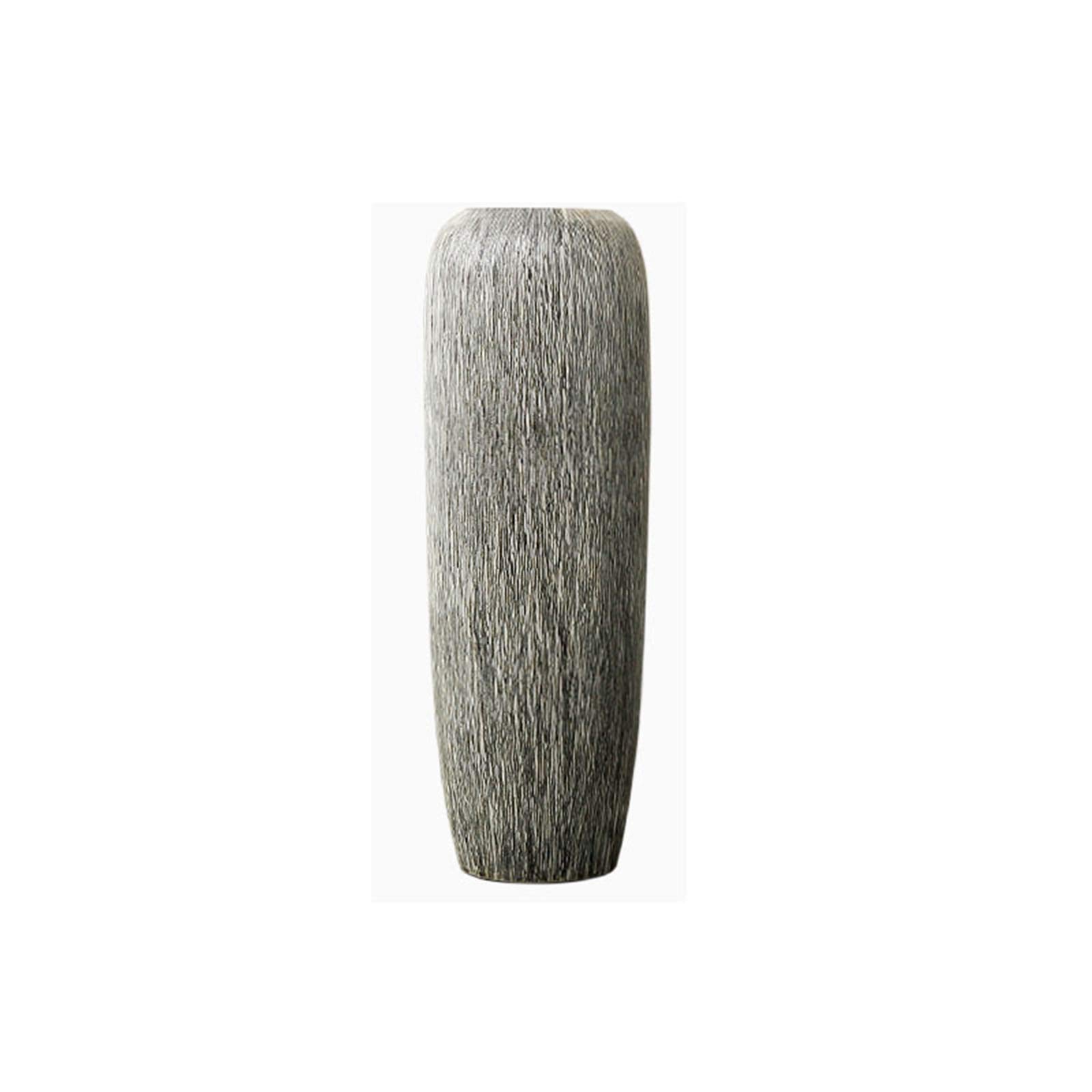 asdchZen Home Decoration Vases, Floor-Standing Large Vase Art Flower Arrangement Decorative Vase Living Room Lobby Large Flower Vase Ceramic Vase,18 * 60CM