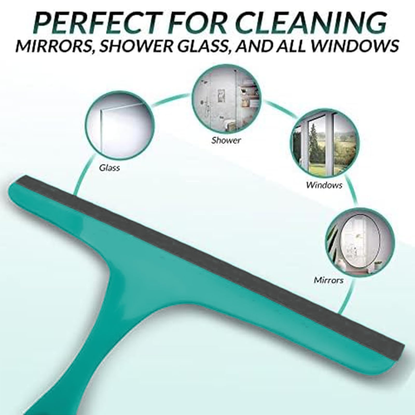 Essentiality 2-Pack Multipurpose Window Squeegee, Durable Shower Squeegees For Mirrors & Tiles - Image 4