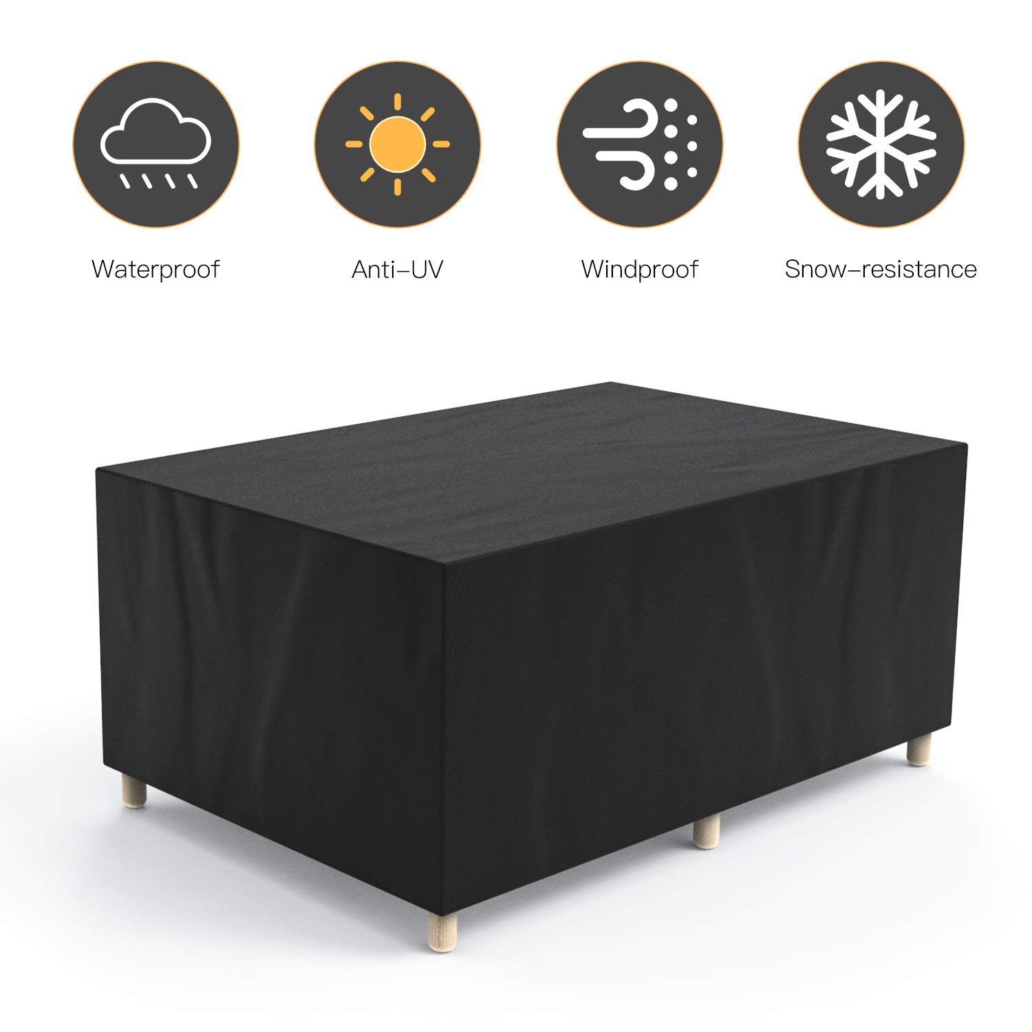 Garden Furniture Covers,Weatherproof，Fadeproof,Anti-Uv, Heavy Duty 420D Oxford Fabric Rattan Furniture Cover For Sofa Dining Table And Electric Equipment,Outdoor (180x120x74 cm)