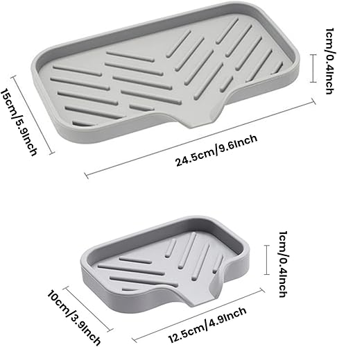 Miniatura 2 de Jabonera de silicona gris - Jabonera autodrenante - Jabonera autodrenante - Jabonera para jabón - Jabonera drenante - Jabonera para fregadero -