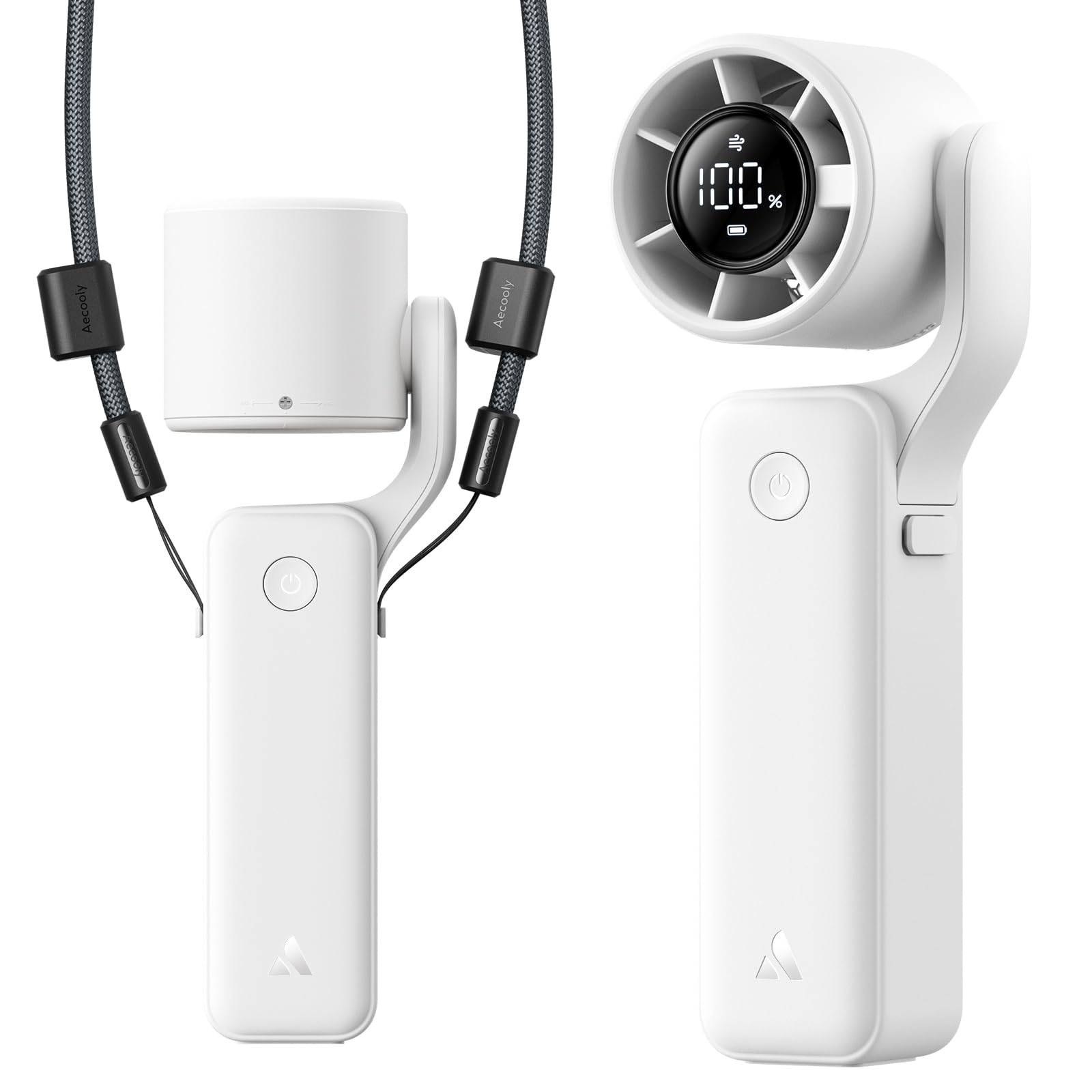Amazon | Aecooly ハンディファン 携帯扇風機 【ヘッド角度220°調整