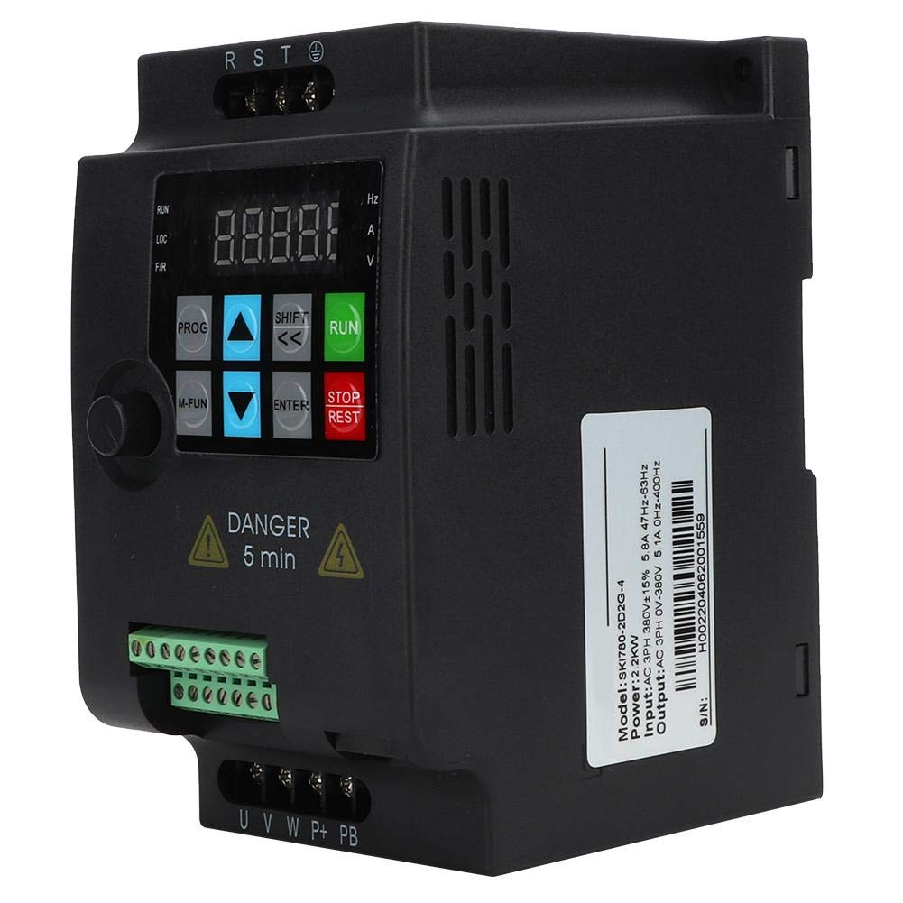 Akozon Driver di frequenza, SKI780 2.2kw 380V Ingresso e uscita trifase Mini motore universale Convertitore di frequenza VFD Inverter