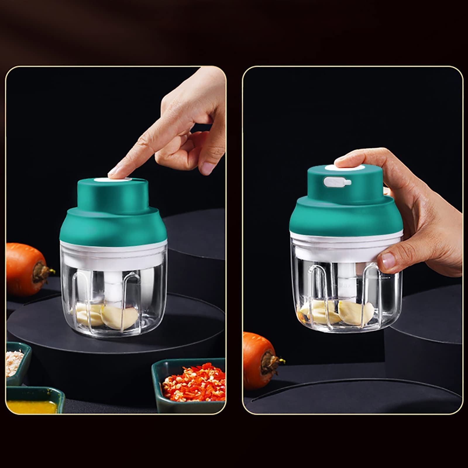 JINGYAN Tłuczki Electric Garlic Masher Press Vegetable Chili Meat Chopper Machine Kitchen Gadgets