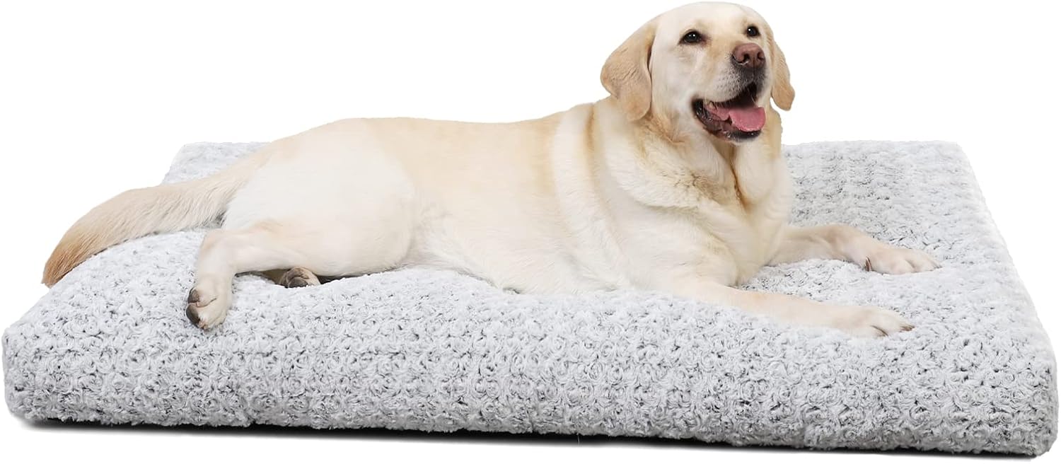 KSIIA Large Dog Bed Washable, Calming Dog Bed, Dog Crate Mattress with