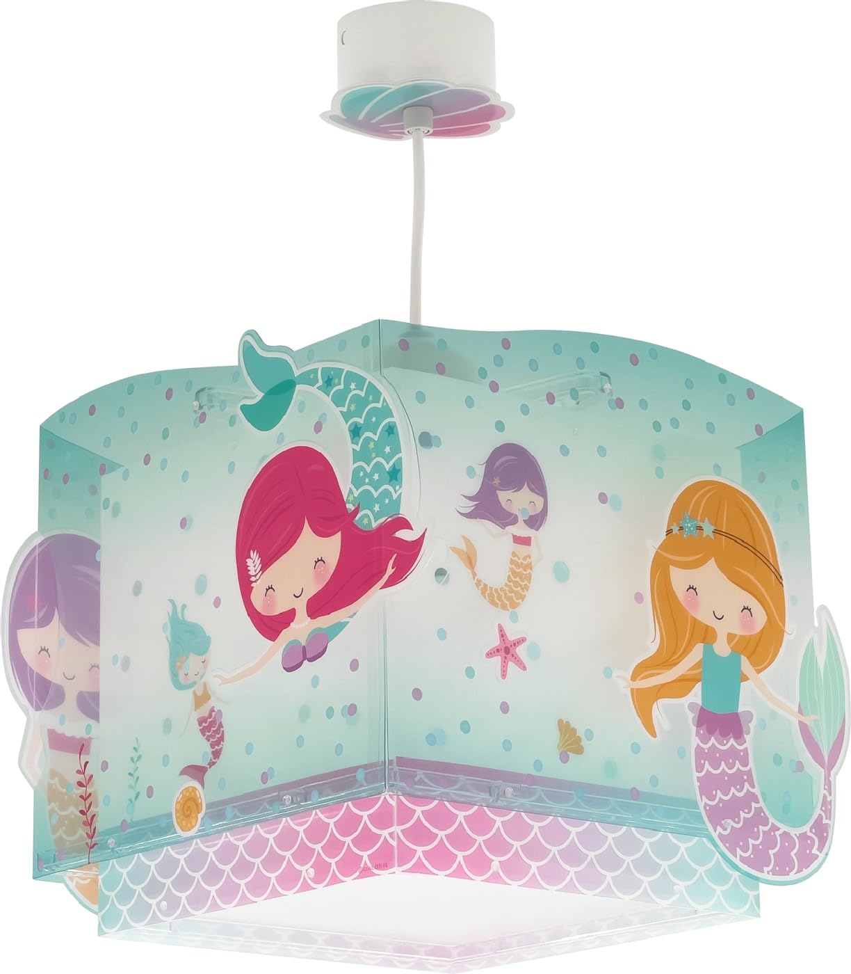 Dalber Kinder Pendelleuchte Mermaids Meerjungfrauen 63442M | Hängelampe; Deckenleuchte; Kinderzimmer; E27 - 1 x 15W