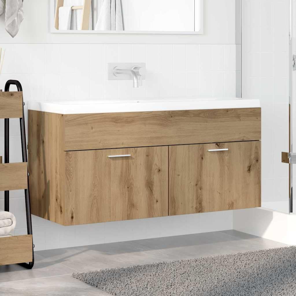 Meuble lavabo en bois multicouche chêne
