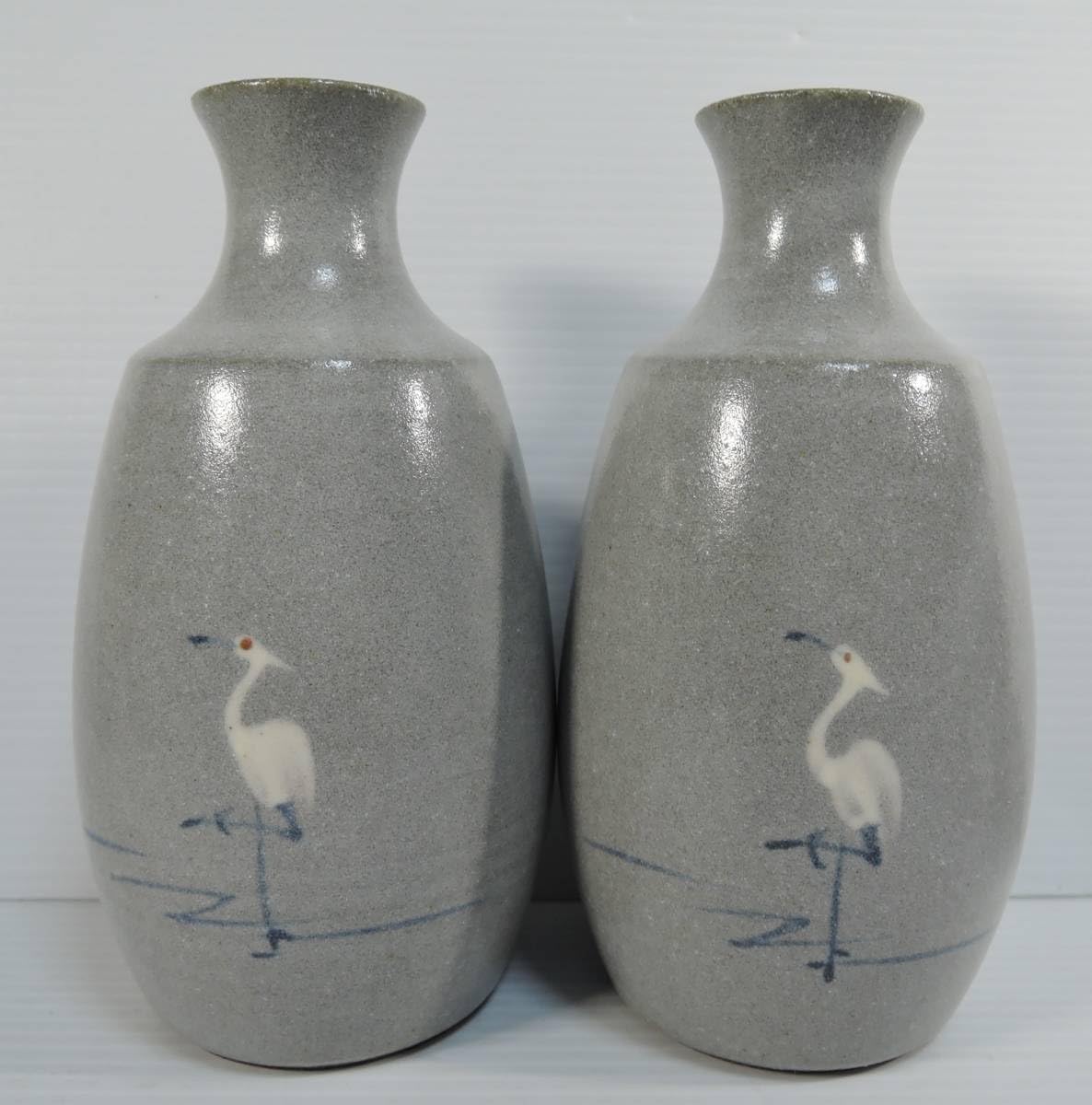 Amazon.co.jp: A103□橘吉たち吉 鷺サギ 酒器セット（徳利＆お猪口