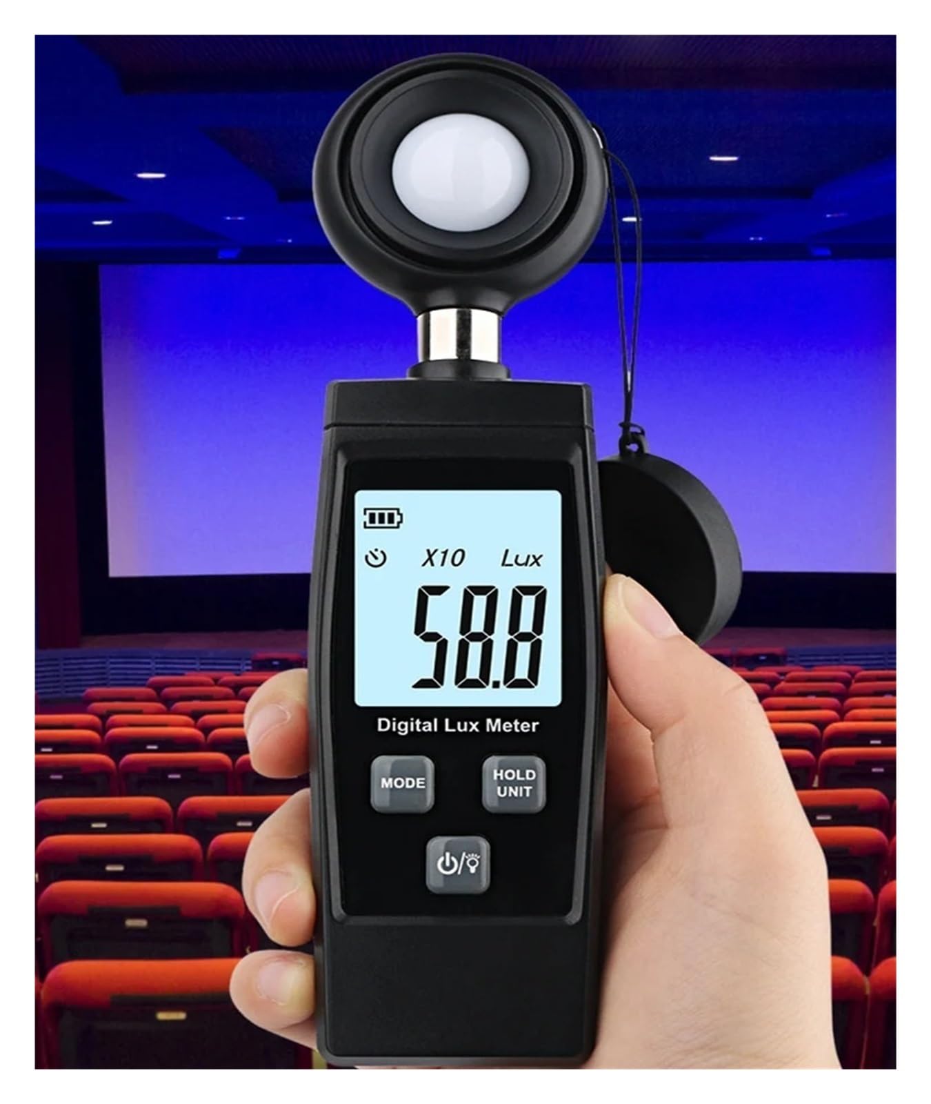 Espectrofotómetro, Iluminómetro Digital De Mano, Fotómetro Con Pantalla LCD, Luxómetro 0-200000 Lux, Medidor Luz Alta Precisión, Medida Lux/FC