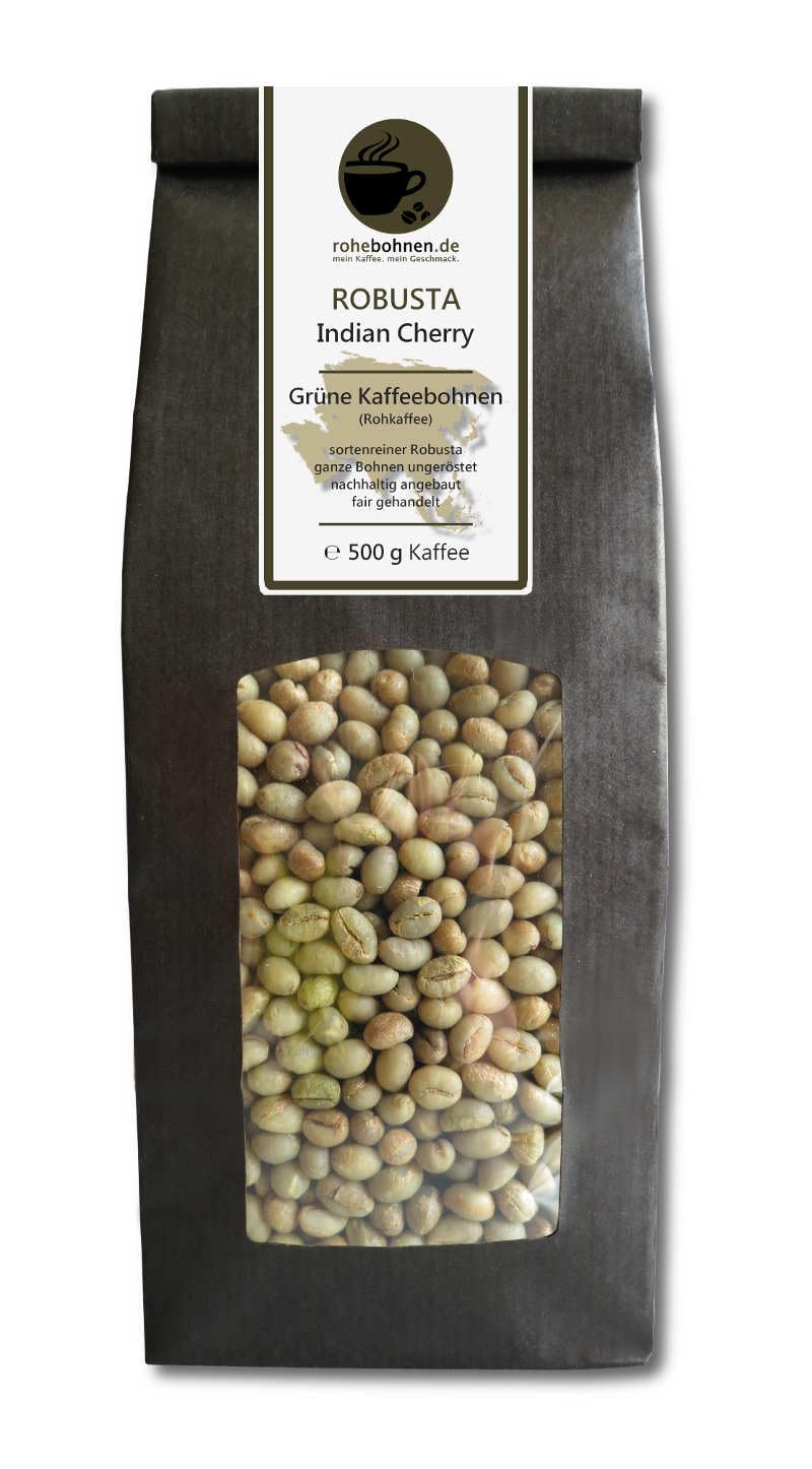 Café verde - Kenia, India, Brasil (paquete económico de granos de café verde, 3x 500 g)