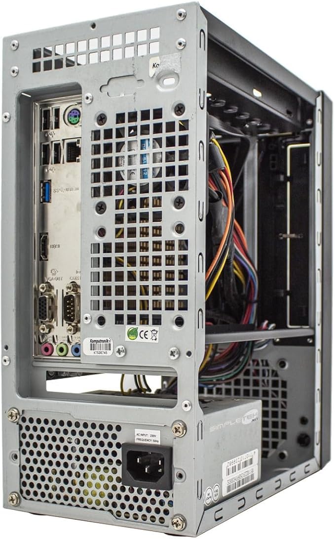 SIMPLETEK - Mini PC Assemblato SFF | Processore J1800 RAM 4GB SSD 120GB | Linux | 5x USB VGA HDMI PS2 RS232 LAN (Ricondizionato)