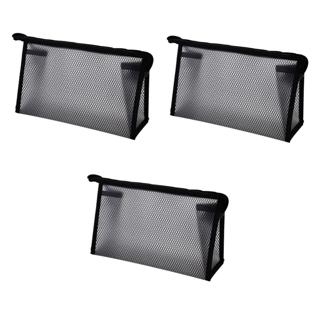POPETPOP 3pezzi Borsa Cosmetica Trasparente Rete Per Make-up Borsa Da Viaggio Per Cosmetici Compatta e Pratica Per Donne Per Viaggi e Attività Outdoor