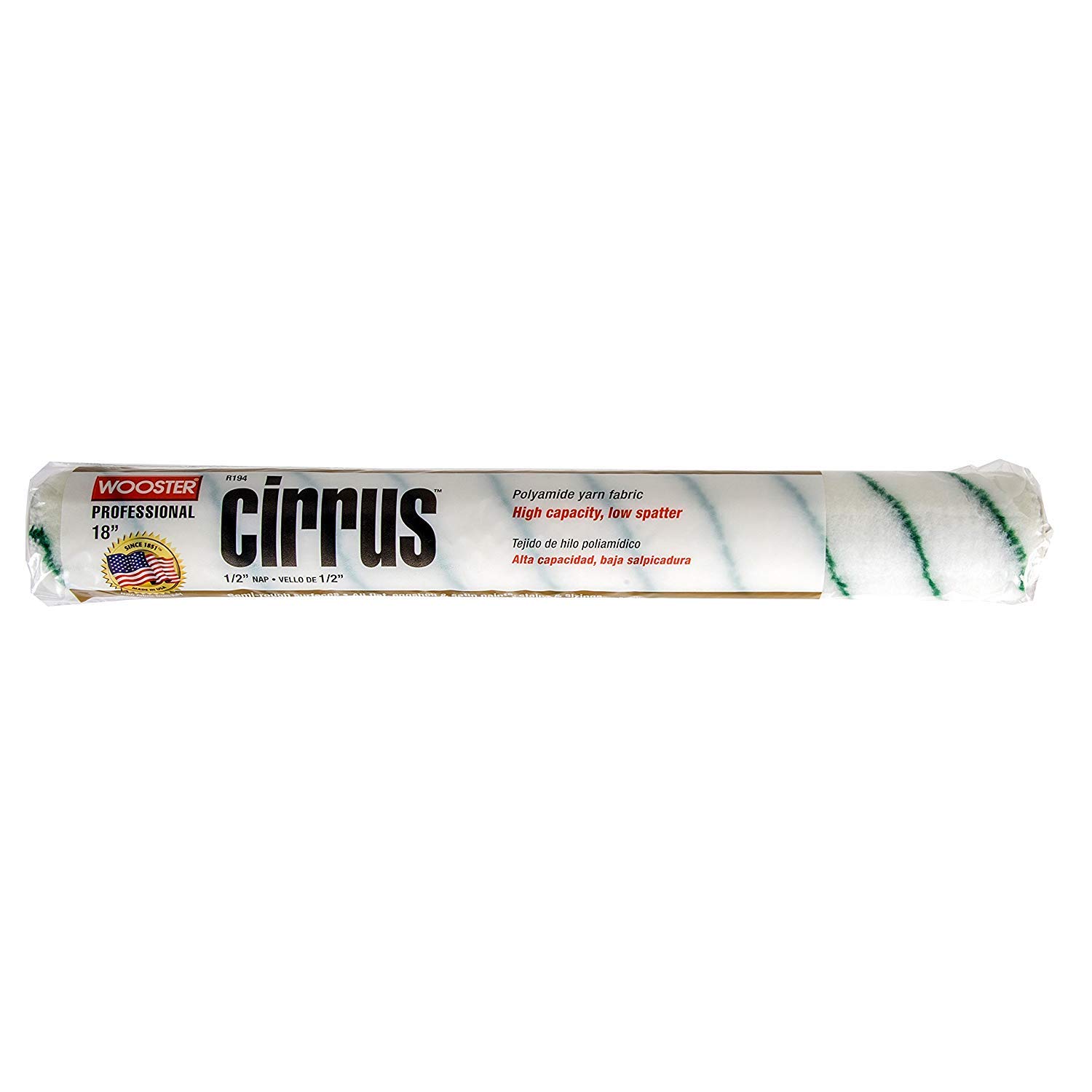Wooster Brush R194 18 inch Cirrus 1/2 inch Nap Paint Roller - Pack of 6
