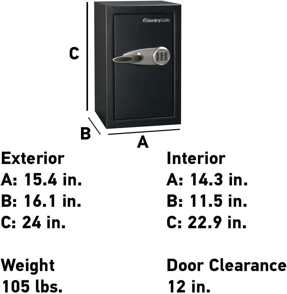 XX-Large Black Steel Digital Safe with Programmable Lock