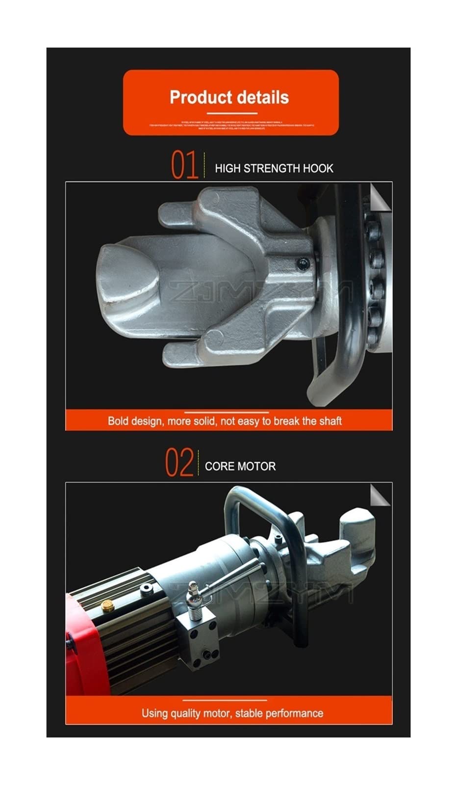 utensili idraulici HRB-16A Portatile Elettrico Rebar Bender Acciaio Elettrico Piegatrice Posteriore-grip Tipo Macchina Piegatubi del tondo per cemento armato 850W 4-16mm