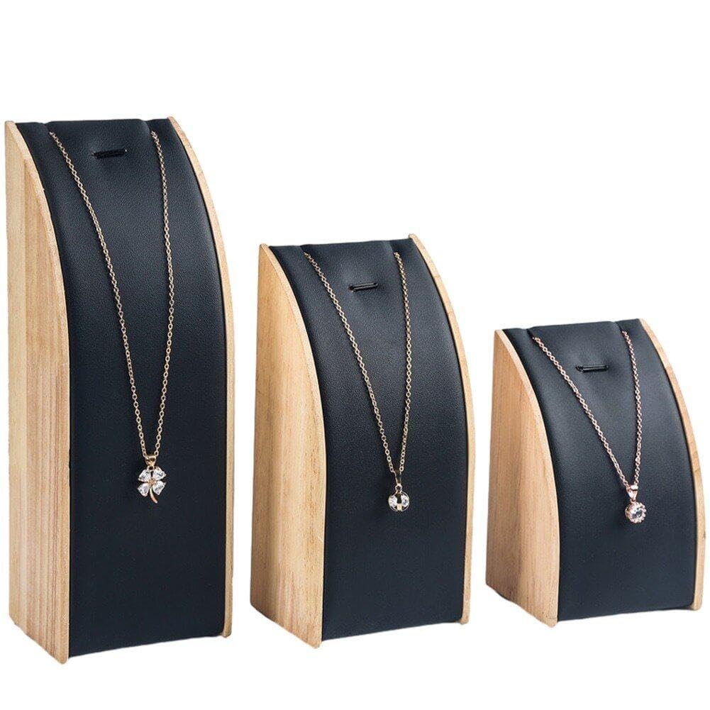 Panneaux d'affichage de bijoux en bambou pour organiser votre coiffeuse ou vitrine