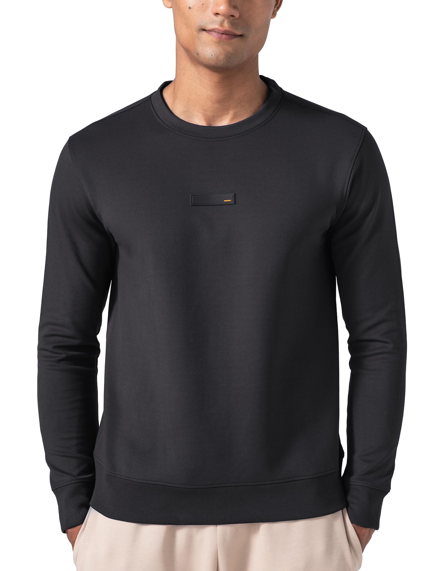 DAMENSCHMen's Solid Regular Fit Microfibre Elastane Full Sleeve Statement Elemental Round Neck Sweatshirt with Premium Dyes Comfortable Casual Wear Sweatshirt