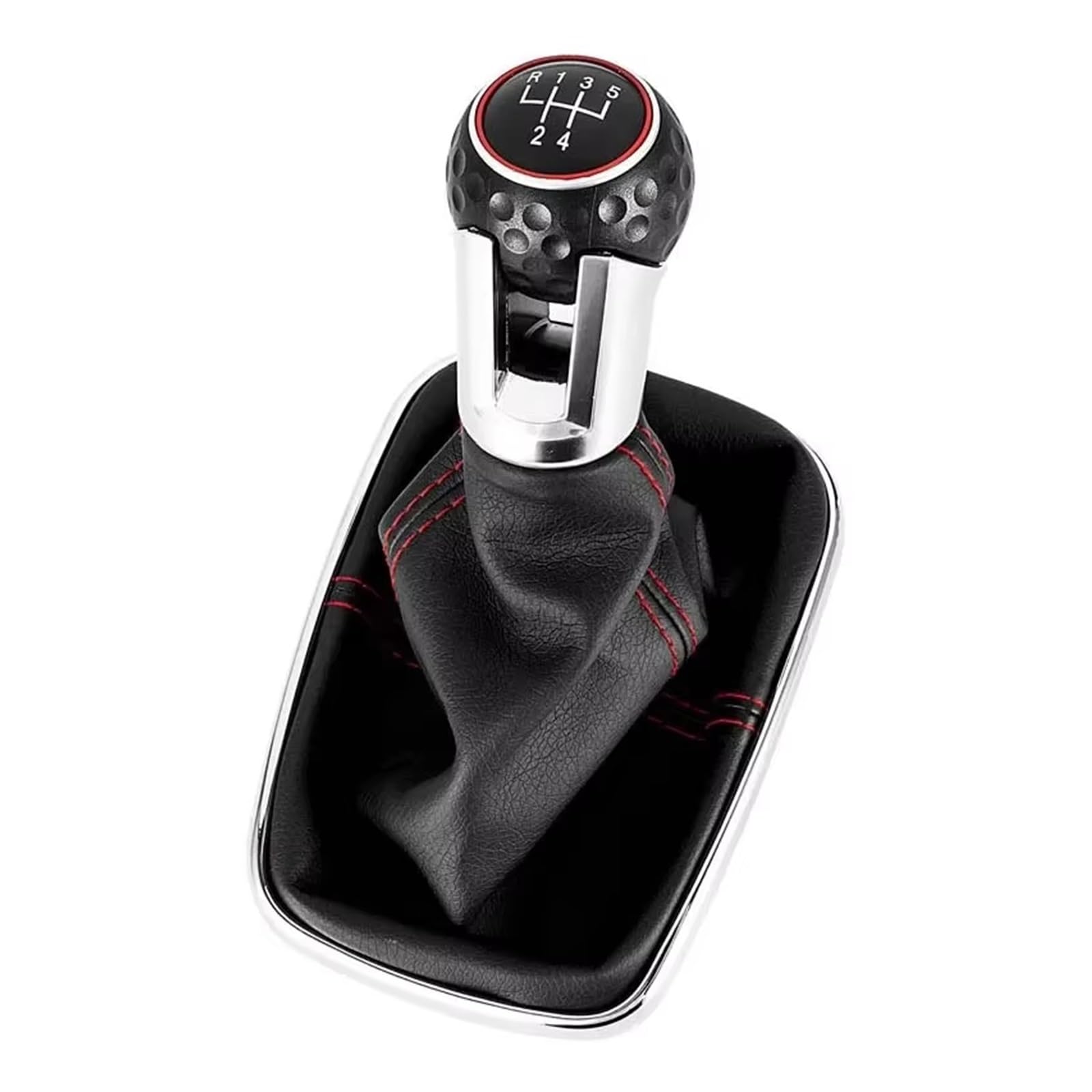 GHQFROP Transmission Gear Shift Knob for VW for Golf for Bora for Jetta for GTI for MK4 Car 5/6 Speed 12mm Gear Shift Knob Lever Shifter Gaiter Boot I Car Gear Stick Knob(A 5 Speed 12MM)