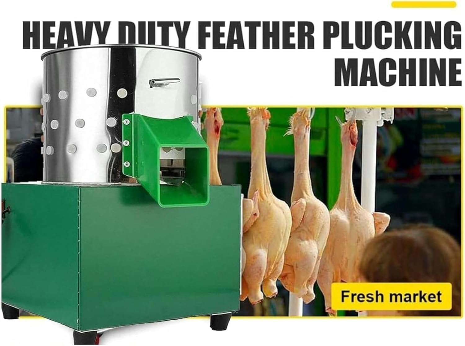 Spiumatrice Professionale per Polli con 110 Dita in Gomma, Spiumatrice per Pollame per Uso Agricolo, Domestico E Mattatoio, Spiumatrice Efficiente per Polli E Tacchini.