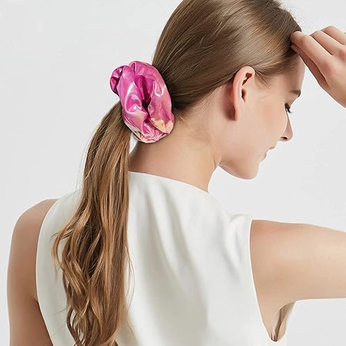 Miniatura 3 de Otyou Paquete de 4 coleteros de lunares con bolsillo con cremallera para niñas bandas elásticas para el cabello accesorios para el cabello muñequera