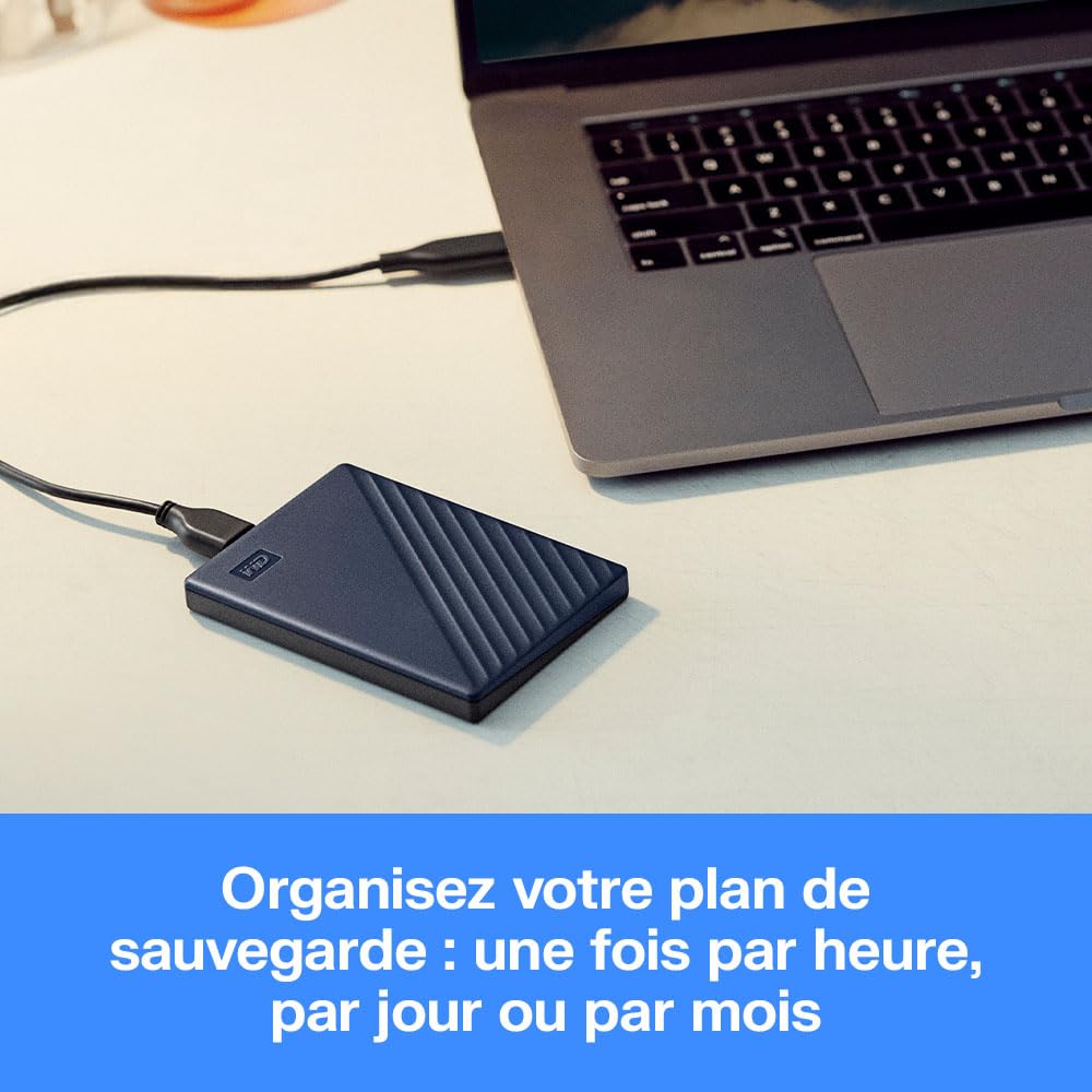 WD 2To My Passport Ultra, Disque Dur Externe Portable, USB-C, compatibilité avec PC, Xbox et Playstation, Boîtier métallique épuré