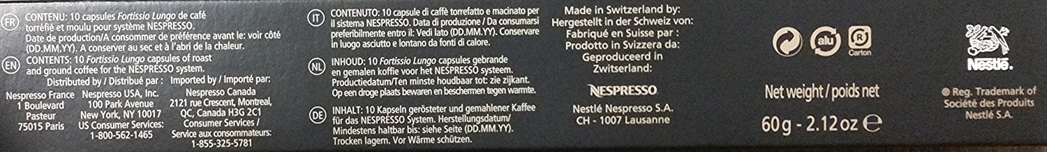 50 Nespresso Coffee Capsules Lungos and Ristretto Mix