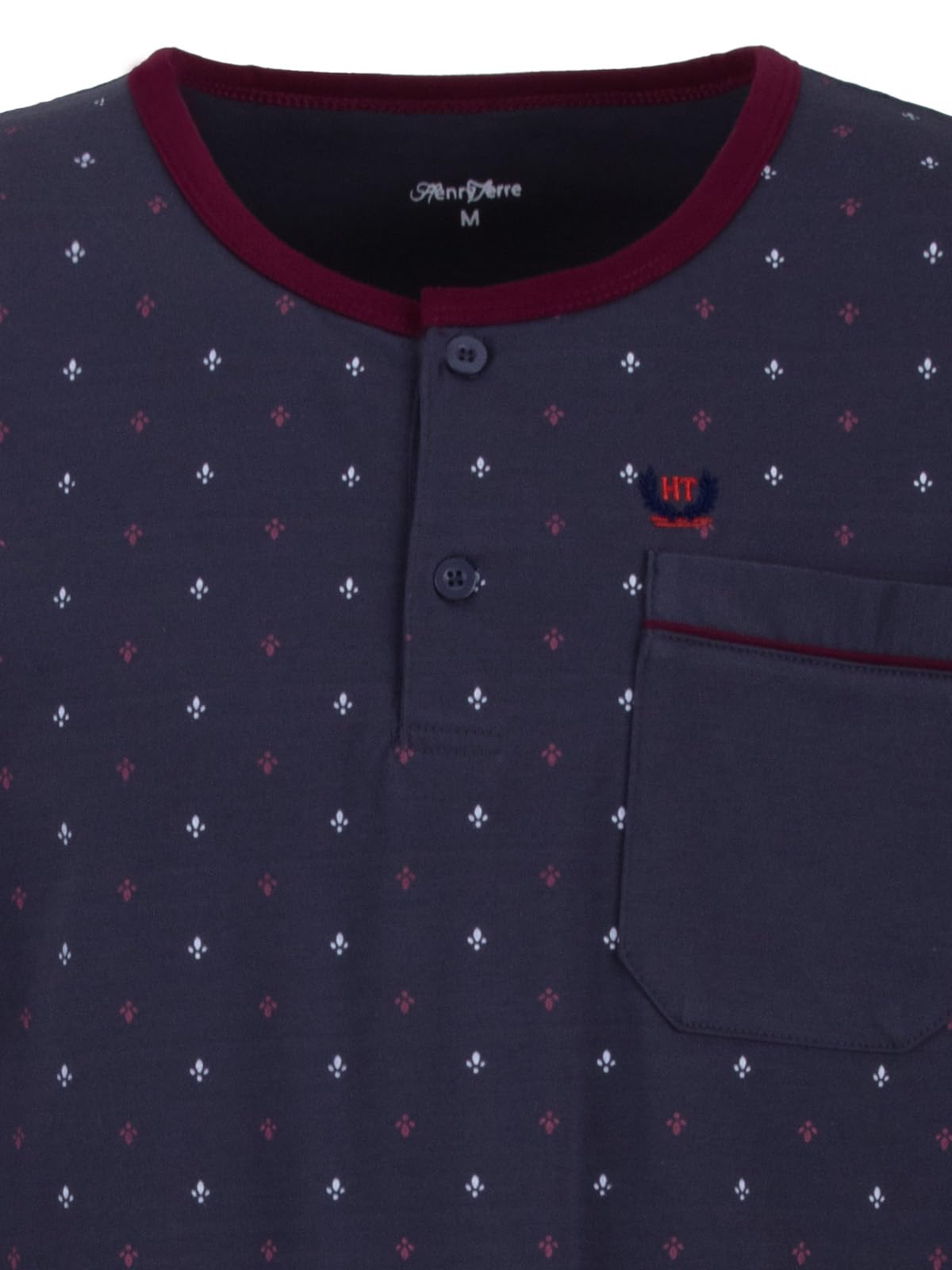 Chemise de nuit à manches longues pour homme - Taille M à 3XL