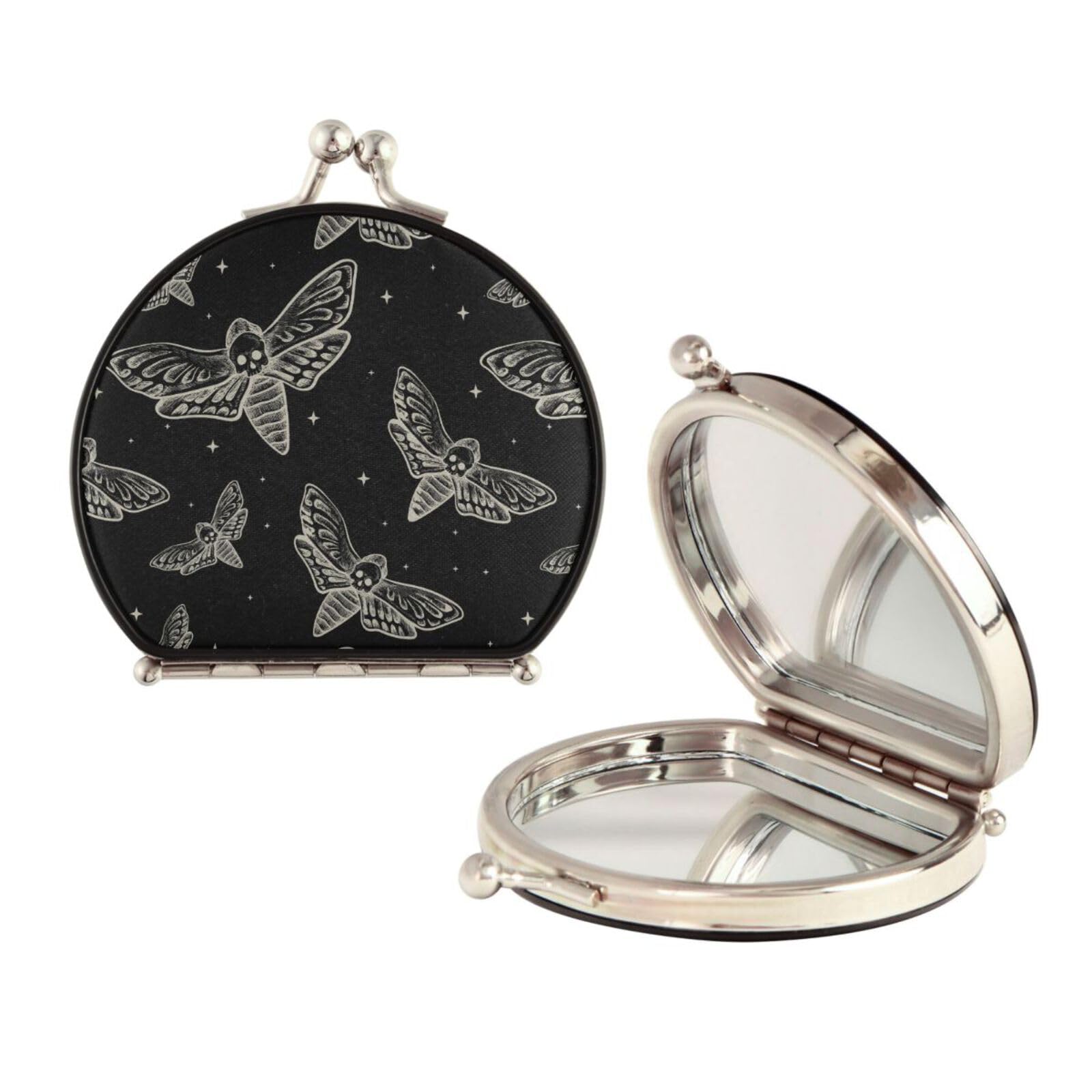 Amazon.com: Sletend Gothic Skull Butterfly Moth Compact Mirror for