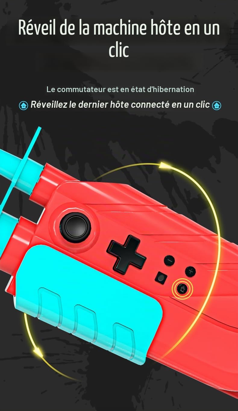 Contrôleur de Pistolet de Jeu de tir pour Nintendo Switch Jeux de Chasse, Jeu de tir Poignée de Chasse Contrôleur de Main Poignée de Jeu de tir Accessoire. (Blanc)