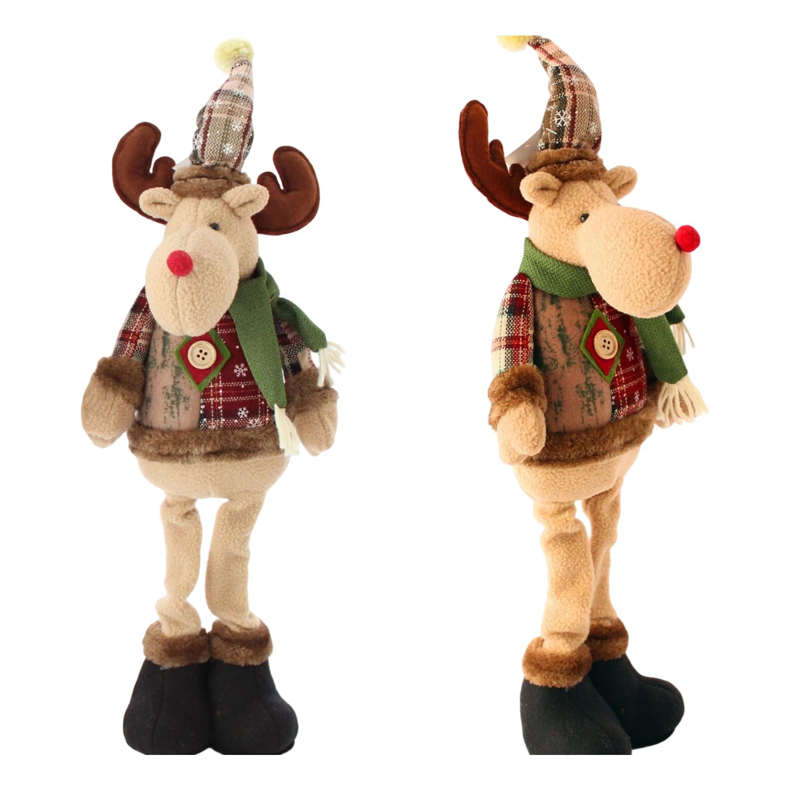 Kalttoy Christmas Dolls & Reindeer Ornaments, Holiday Decoration Figurines for Tree Decor Christmas Doll Ornaments