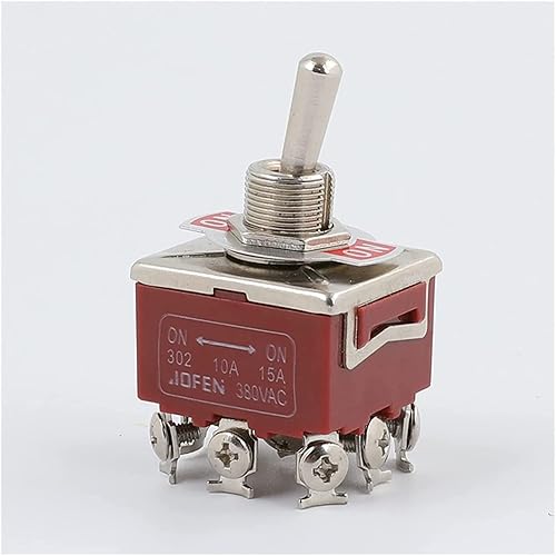 Miniatura 3 de Botón de interruptor de encendido, 1 unidad E-TEN303 0.472 in, 9 pines, 3 posiciones, interruptor basculante de encendidoapagado, interruptor de