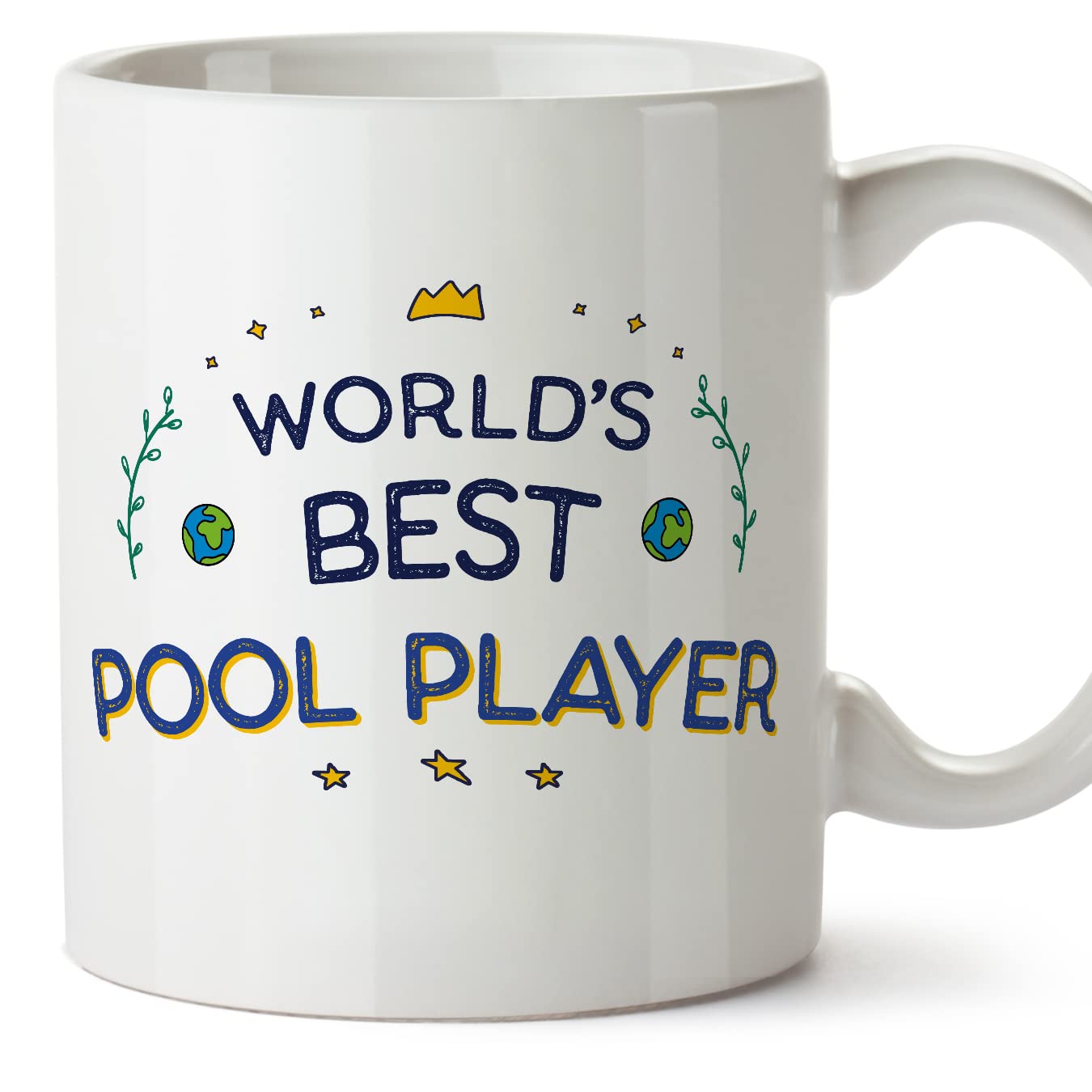 MUGFFINS Pool Player Mug - in English - World's Best - Funny Gift for Colleagues - Ceramic 11oz Mug โ image 1