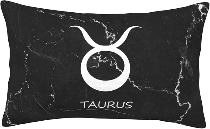 Taurus Sign Pillow Case Double Sided Plush Square Throw Pillow Cover, for Sofa Bedroom Livingroom Decoration 20