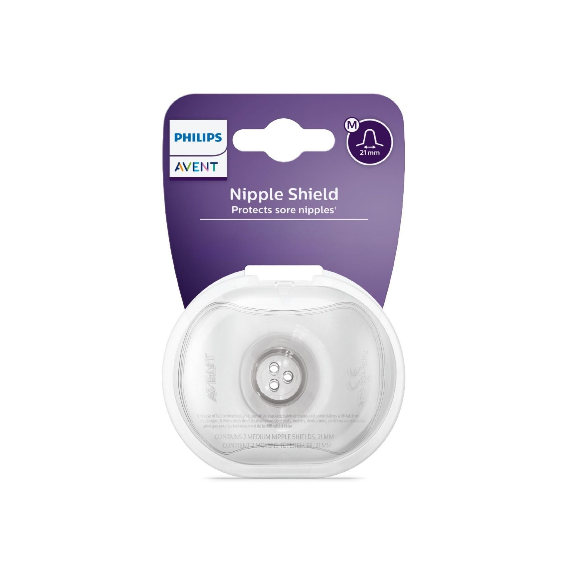 Philips Avent Scf153/03 – Set of 2 Silicone Nipple Holders Designed to Favour The Clip, with Hygienic Carrying Case, Size M (21 mm) 1 Unit 28 g