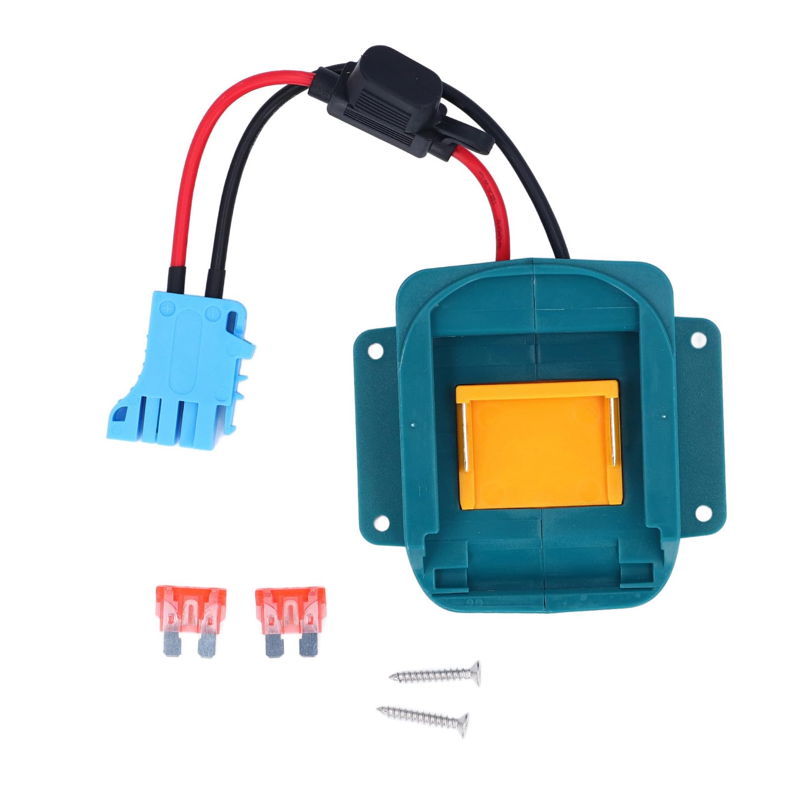 Wakects Adapter do kół Zasilających, Samochodzik do Jeżdżenia 18 V Adapter Akumulatora Złącze Wiązki Przewodów Przewód 12AWG Bezpiecznik 40A Akumulatorów Litowo-jonowych 18 V (niebieskie złącze)