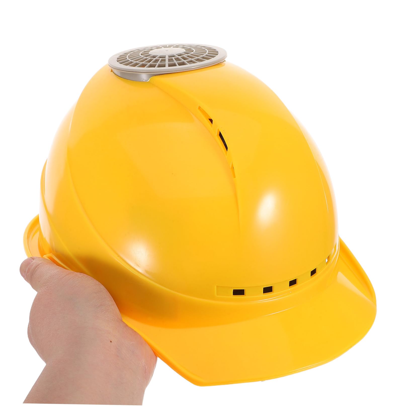 Gatuida Capuche avec Fan Casque de Travail pour la Construction Casque de Ventilateur Casque de Construction Casque de sécurité pour Les Fans Chapeau de Chantier Acier Inoxydable Jaune
