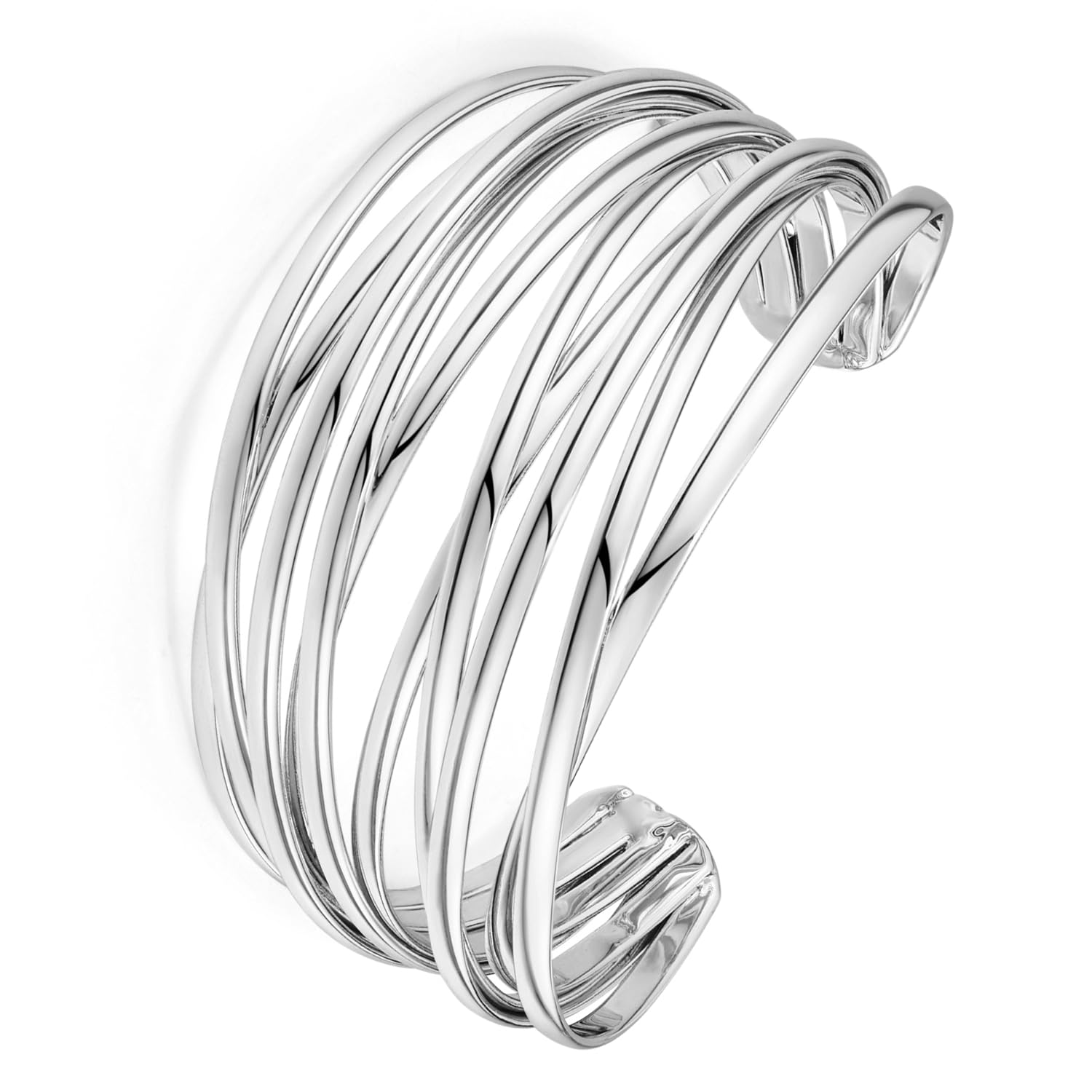 CLASSYZINTDainty Gold/Silver Muilt-layer Cuff Bangle Bracelets For Women Adjustable Thin Minimalist Open Cuff Bracelet…