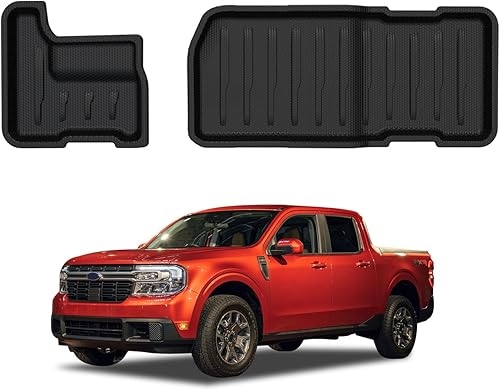 Mabett Alfombrillas de almacenamiento para debajo del asiento para Ford Maverick Hybrid 2024 2023 2022 accesorios (no compatible con gasolina),