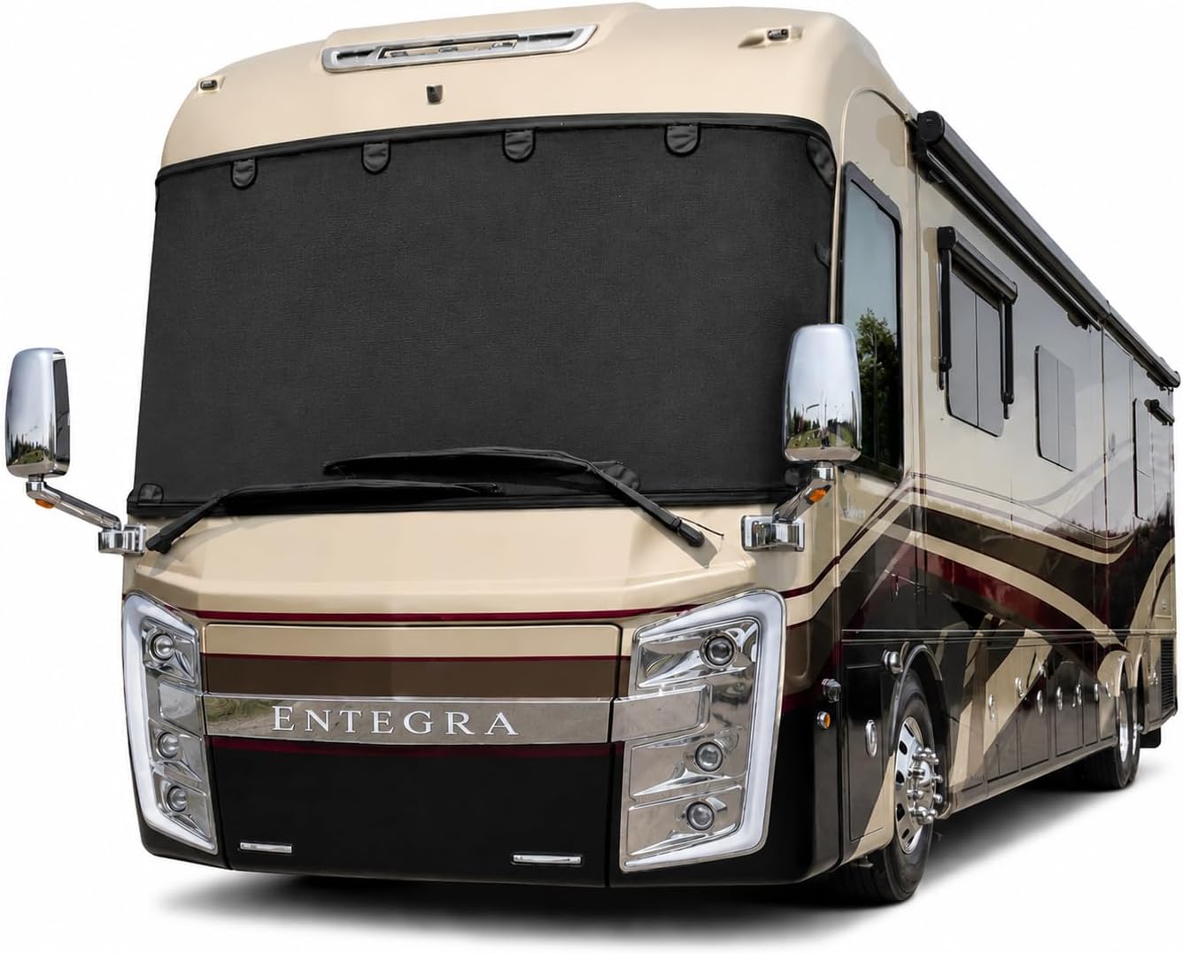 Magne Shade Magnetic Exterior Windshield Sun Shade for 2011-2026 Class A Entegra Motorhomes – Custom Fit RV Privacy Screen Heat & UV Blocker