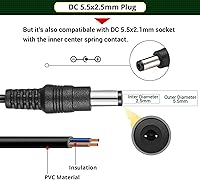 Vista 3 de Facmogu DC 5V 4A Convertidor de AC a DC, Fuente de alimentación de AC 100-240V a DC 5 Volt 4 Amp 20W Adaptador de corriente conmutada, Adaptador
