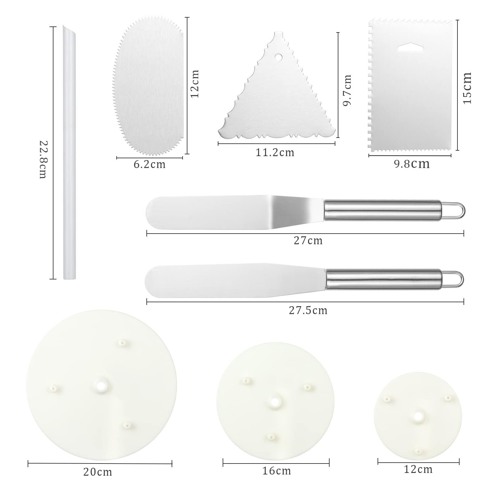 Alzata Girevole Per Torte - 30.5 Cm - Lega Alluminio - Per Decorazione Pasticceria - Colore Ciano