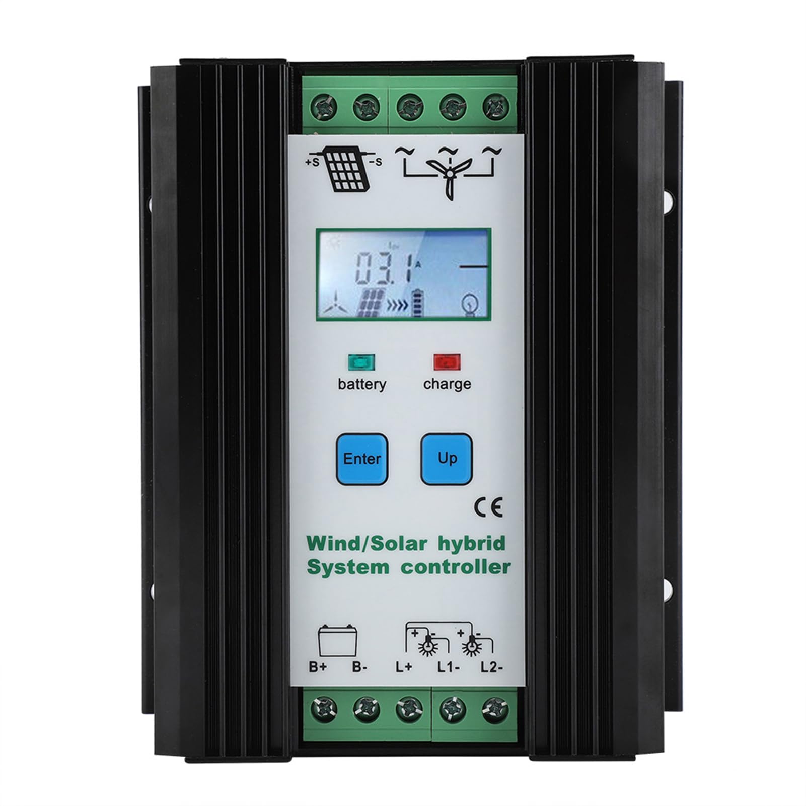 TOPINCN Wind-Solar-Hybrid-Controller mit Digitaler Anzeige